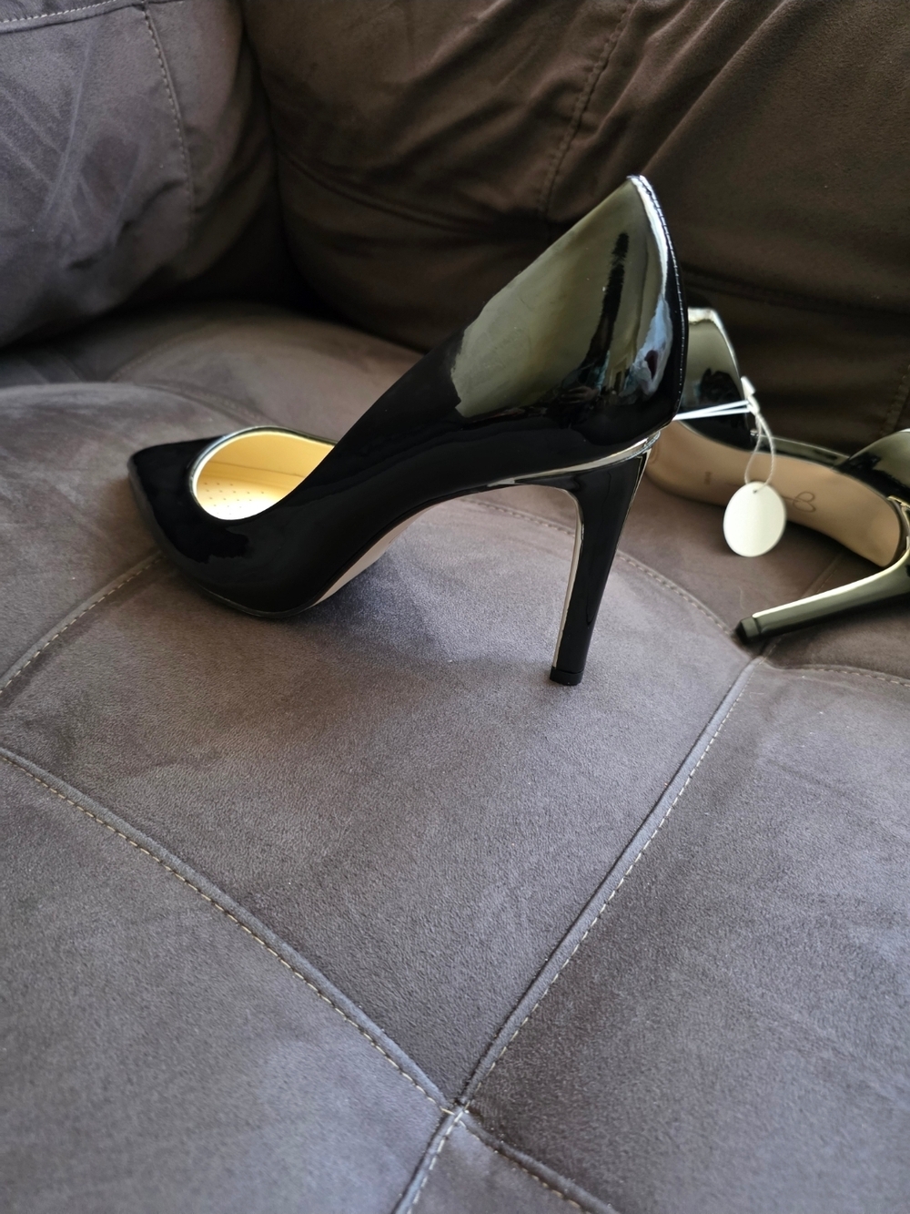 Jessica Simpson Black Patent Pointed Toe Stiletto Pumps